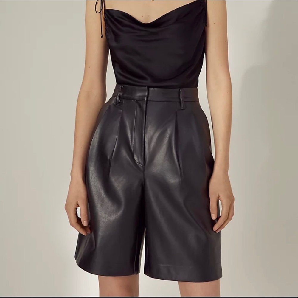 Aritzia vegan leather shorts